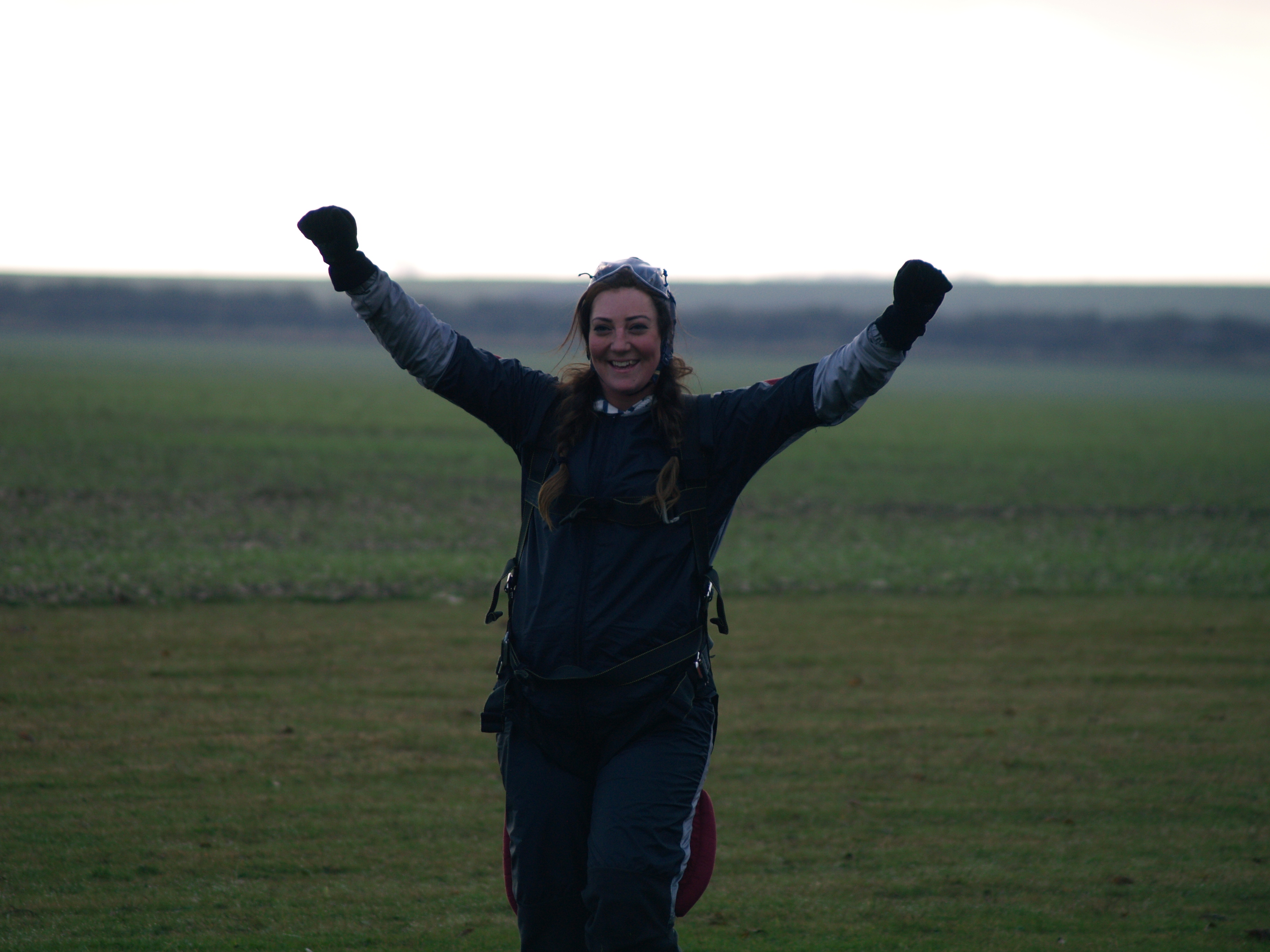 Nikki after the skydive - Abbie's Fund Memory Boxes